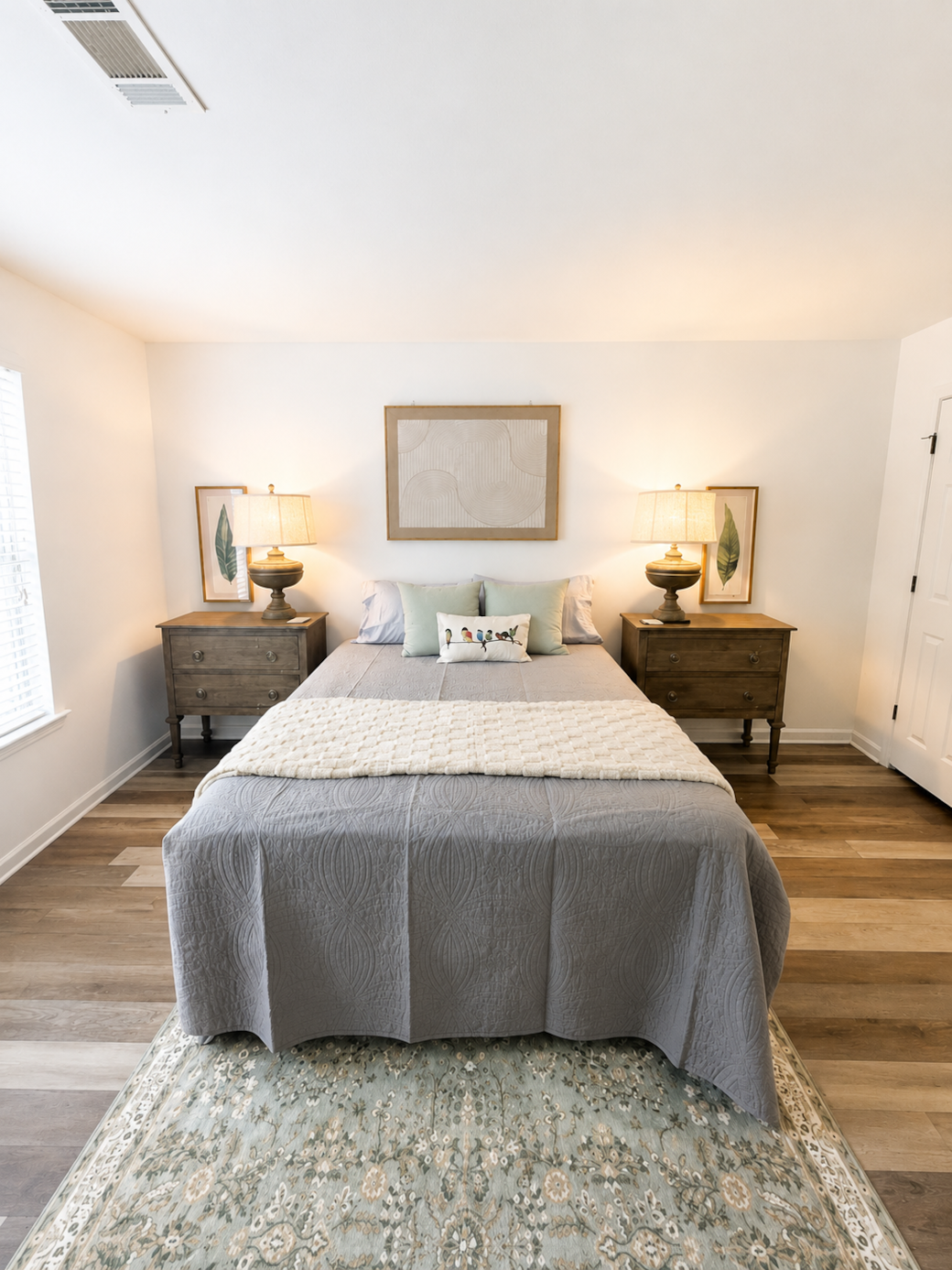 Primary Bedroom w/updated bedding