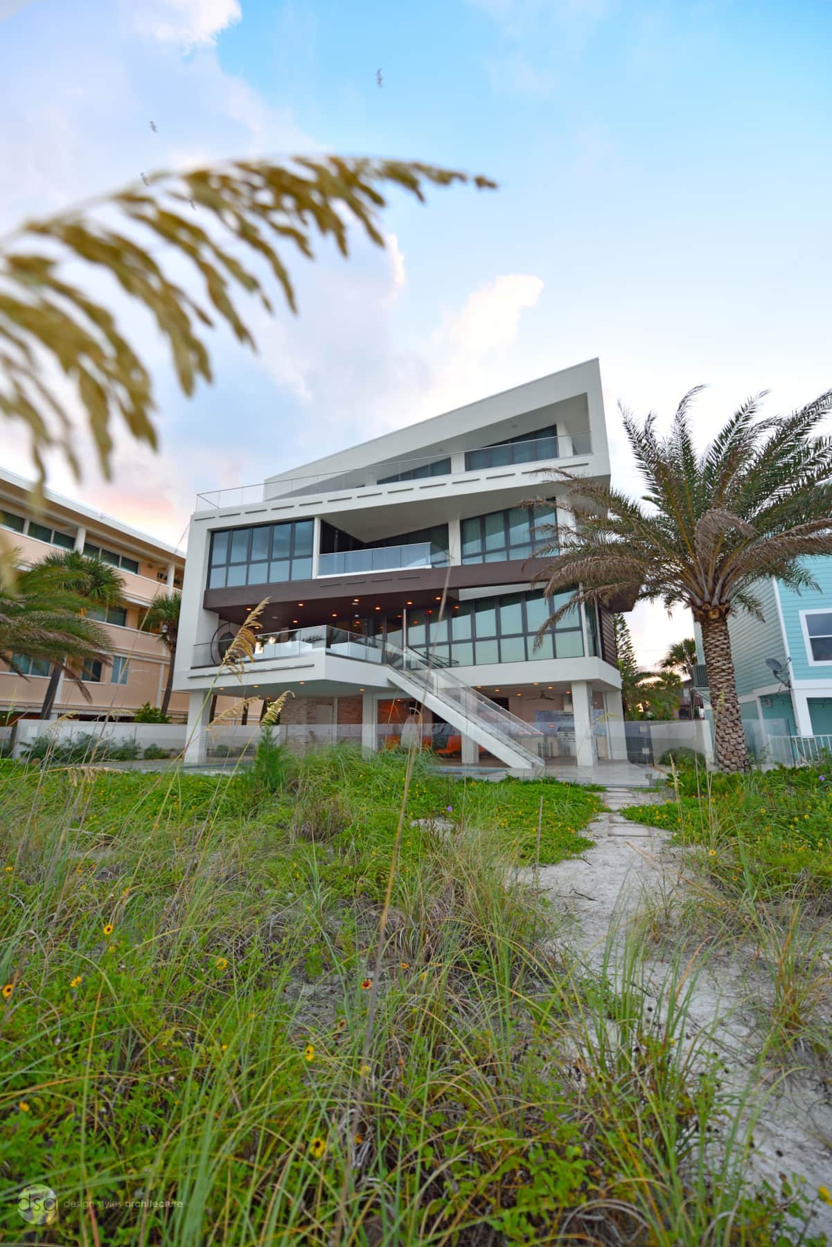Beach side of home
