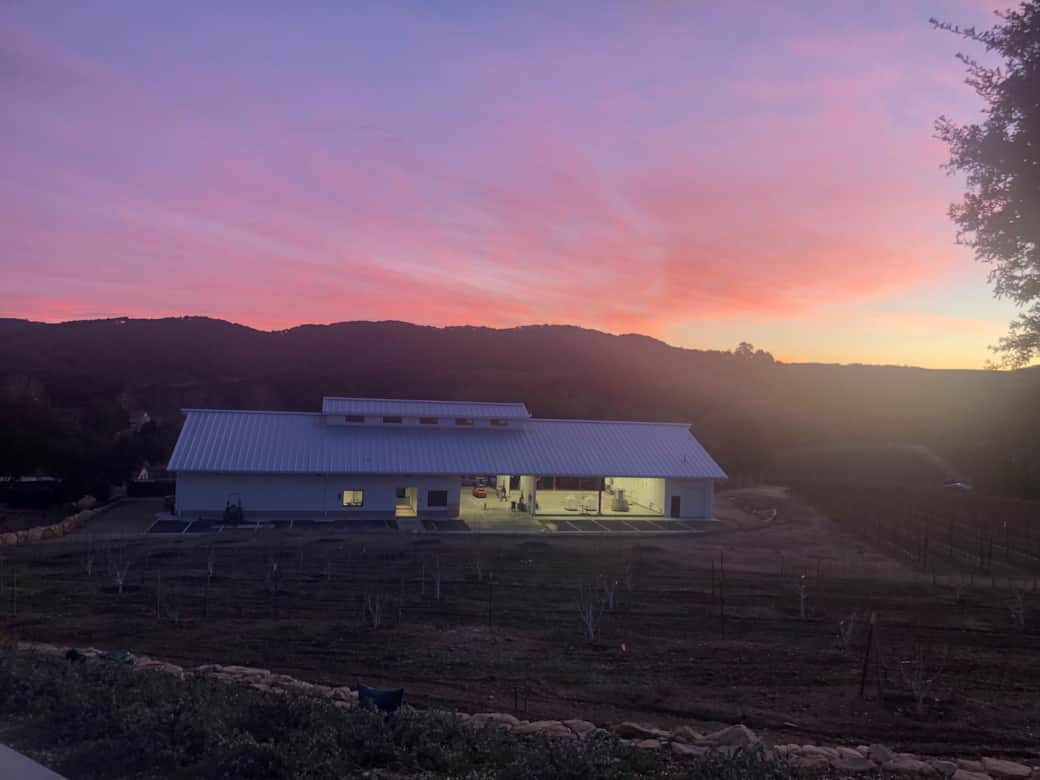 The winery at night