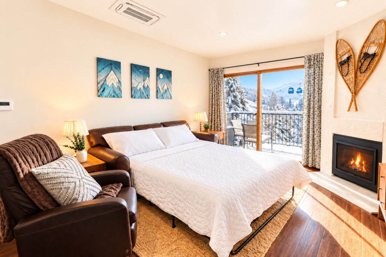 Sunny Mountain Condo with Cozy Sofa Bed