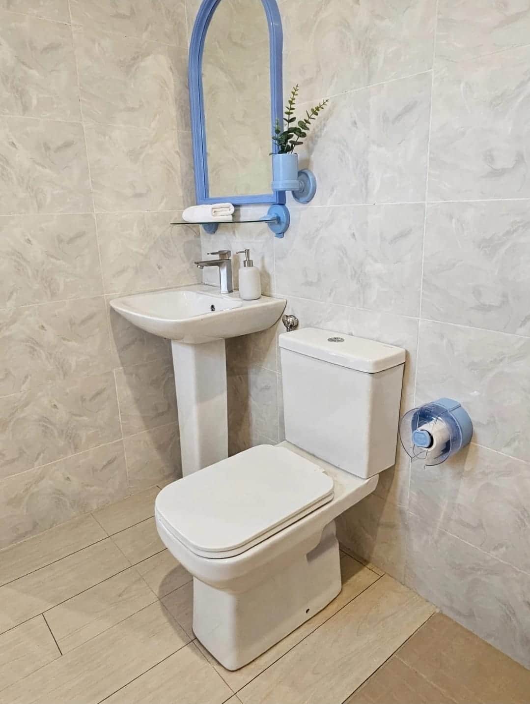 Water closet and Basin