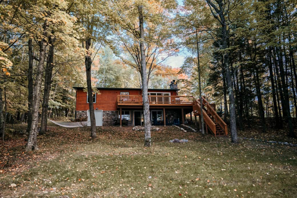 View of cottage from the water