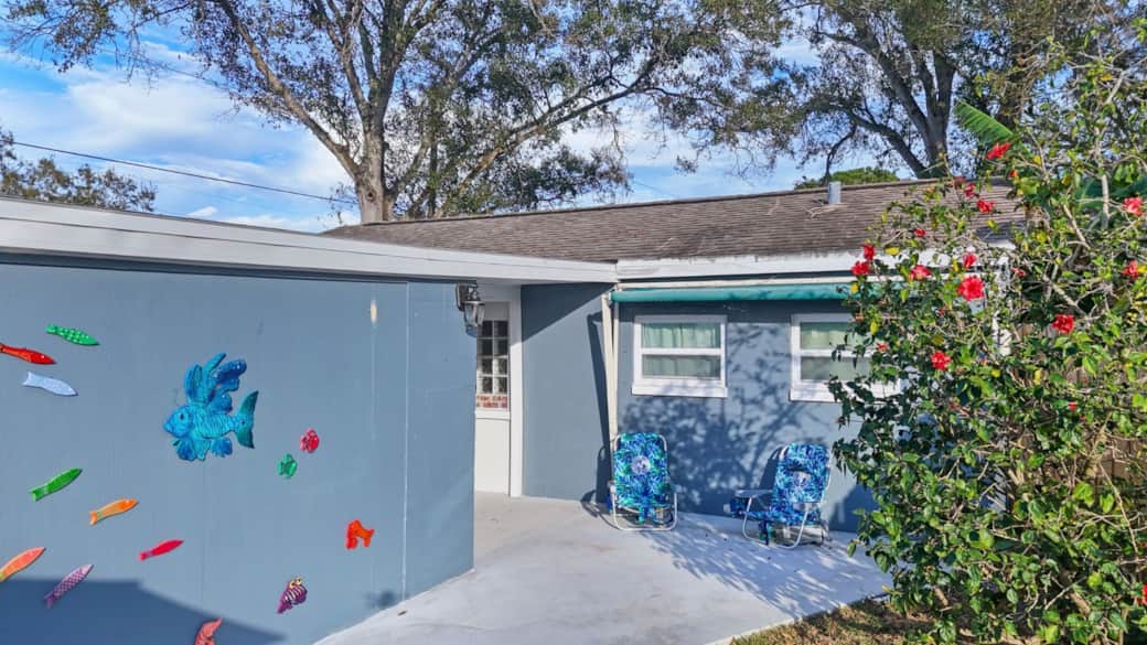 Your private patio is the first thing you will see upon arriving at the Flamingo's Nest. Your private patio is the first thing you will see upon arriving at the Flamingo's Nest.