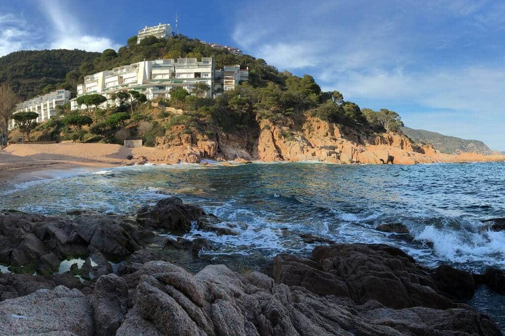 Panoramic picture from the private beach