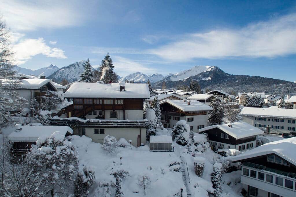 Panorama Aussicht. Wir haben im Winter reichlich Schnee.
