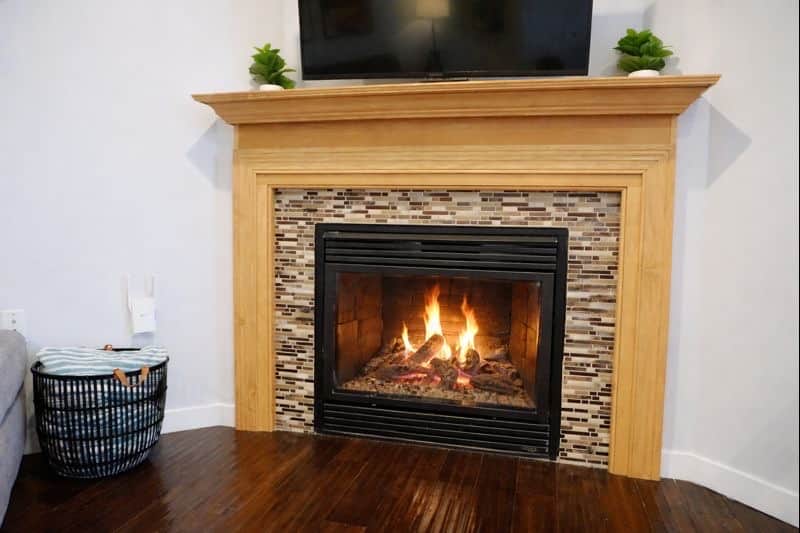 Cozy up by the real, working electric fireplace —perfect for relaxing evenings. 