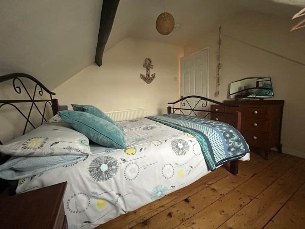 Double bedroom with sea views