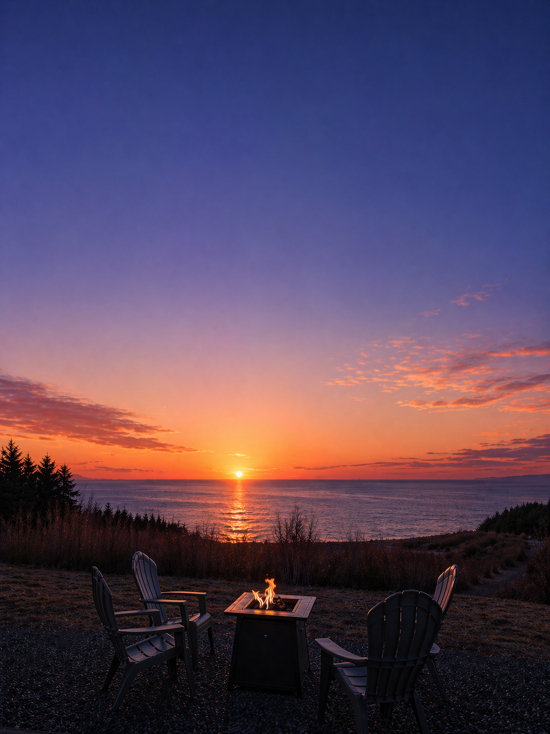Cozy Firepit and sunset views!