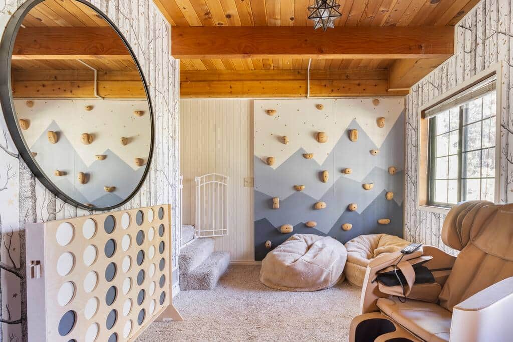 Giant 4-in-a-row for indoor or outdoor game playing, and a one-of-a-kind climbing wall!