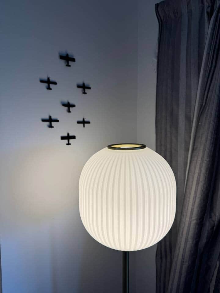 Casa Playa de los osos wall art and floor lamp
