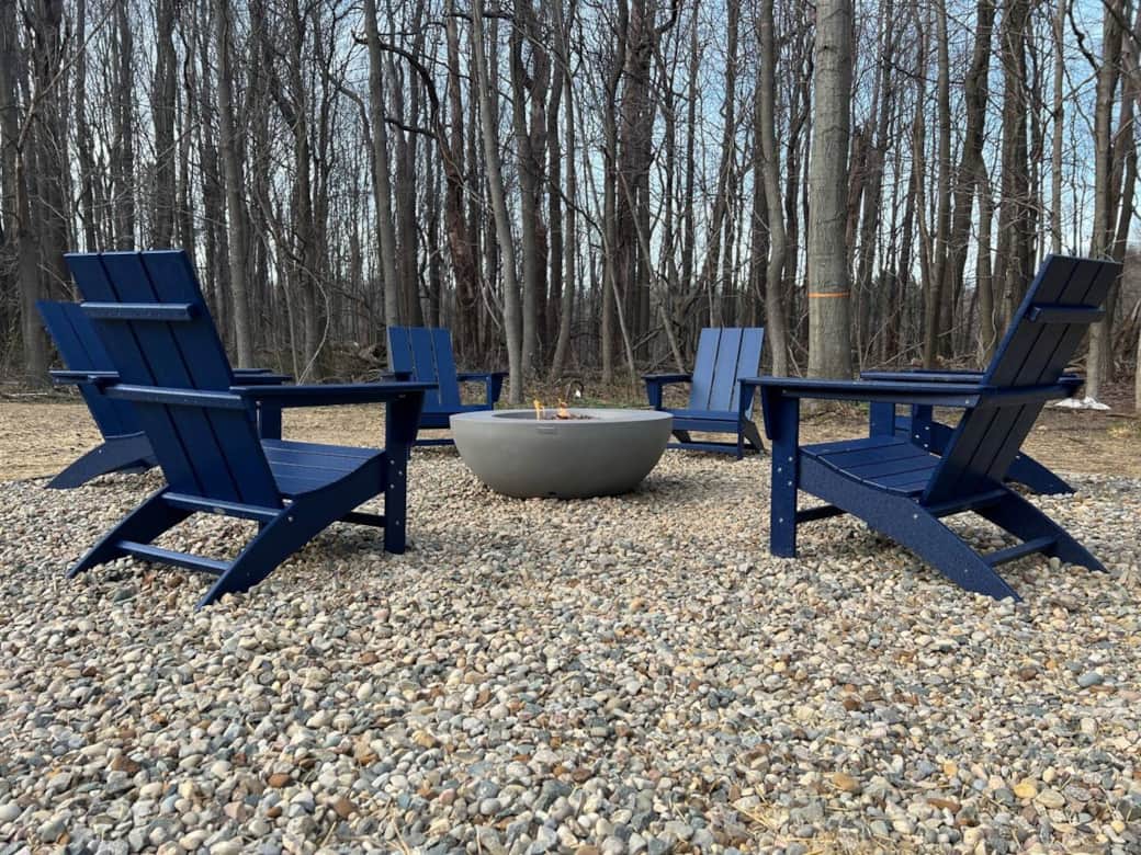 Back yard gas firepit