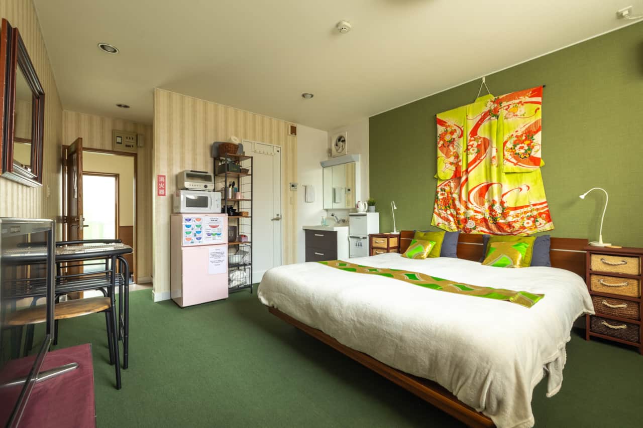 A thoughtfully equipped room offering convenience and comfort in equal measure