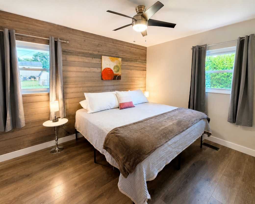 The master suite with a private bathroom The master suite with a private bathroom