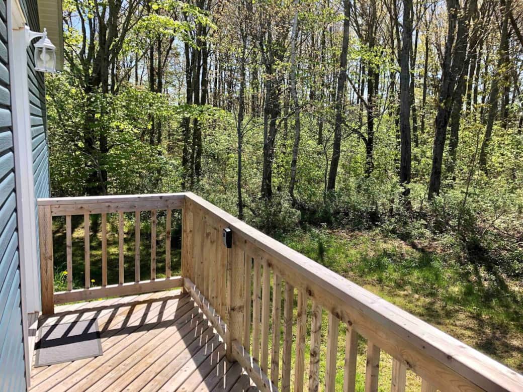 Coming up towards the door