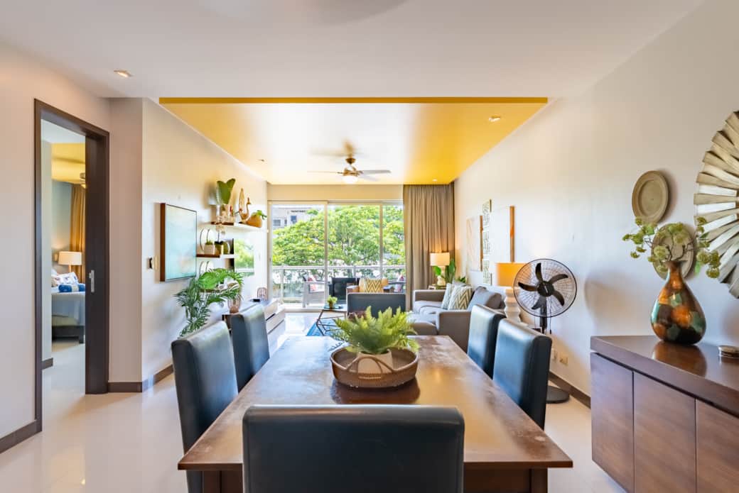 The condo is a tastefully decorated with stunning views just outside the balcony glass doors