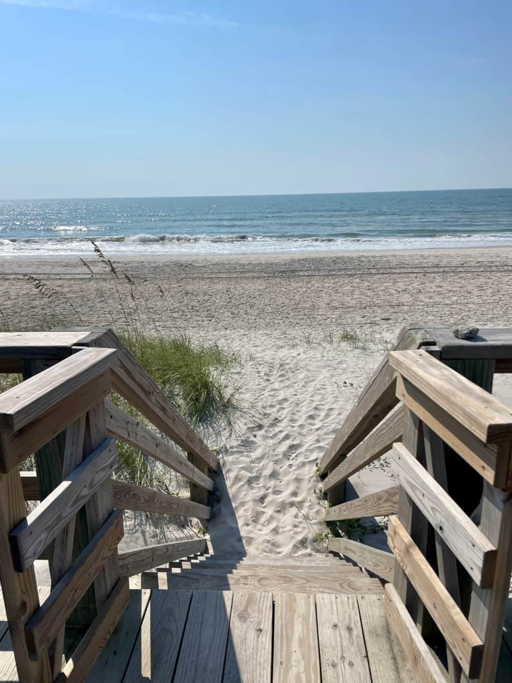 Walk right off the deck to the beach.