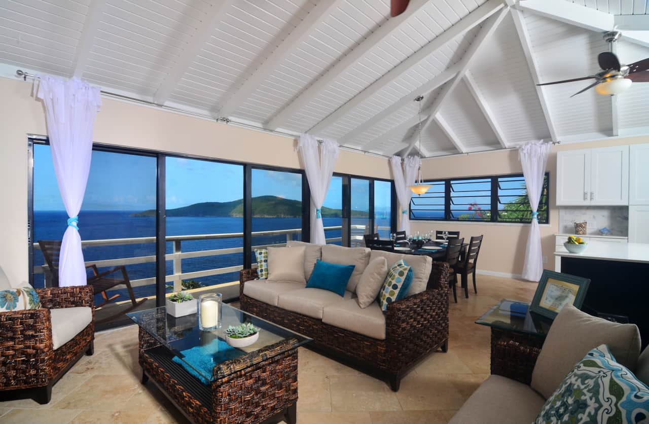 Wall To Wall Glass Sliders With Ocean View