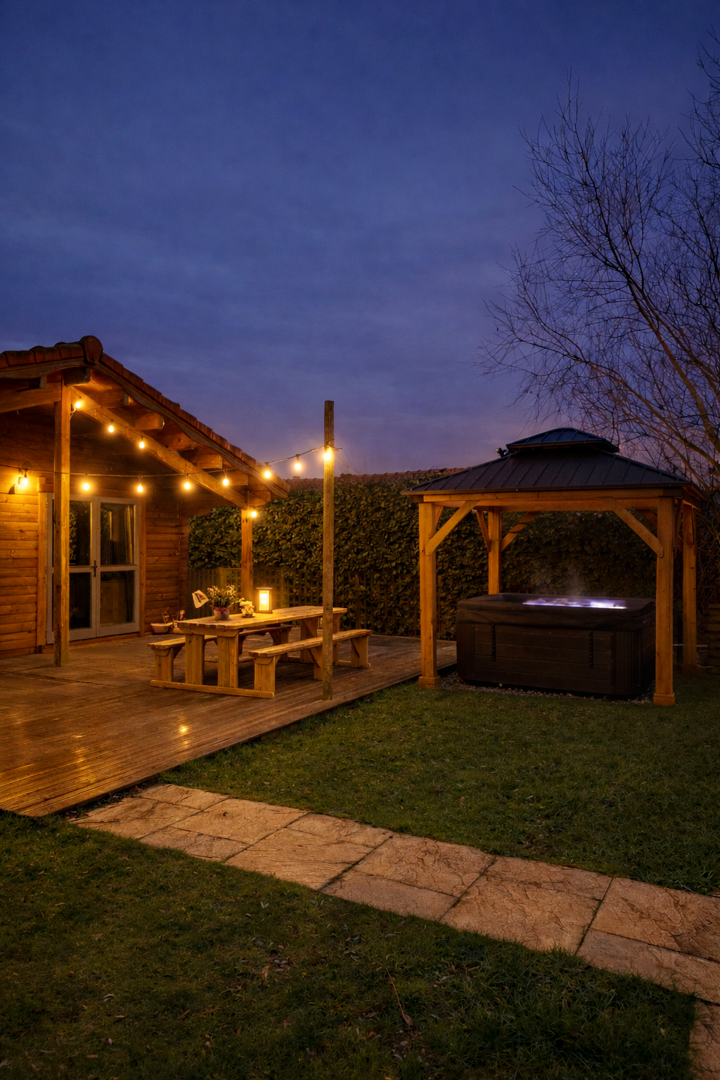 New hot tub and gazebo 
