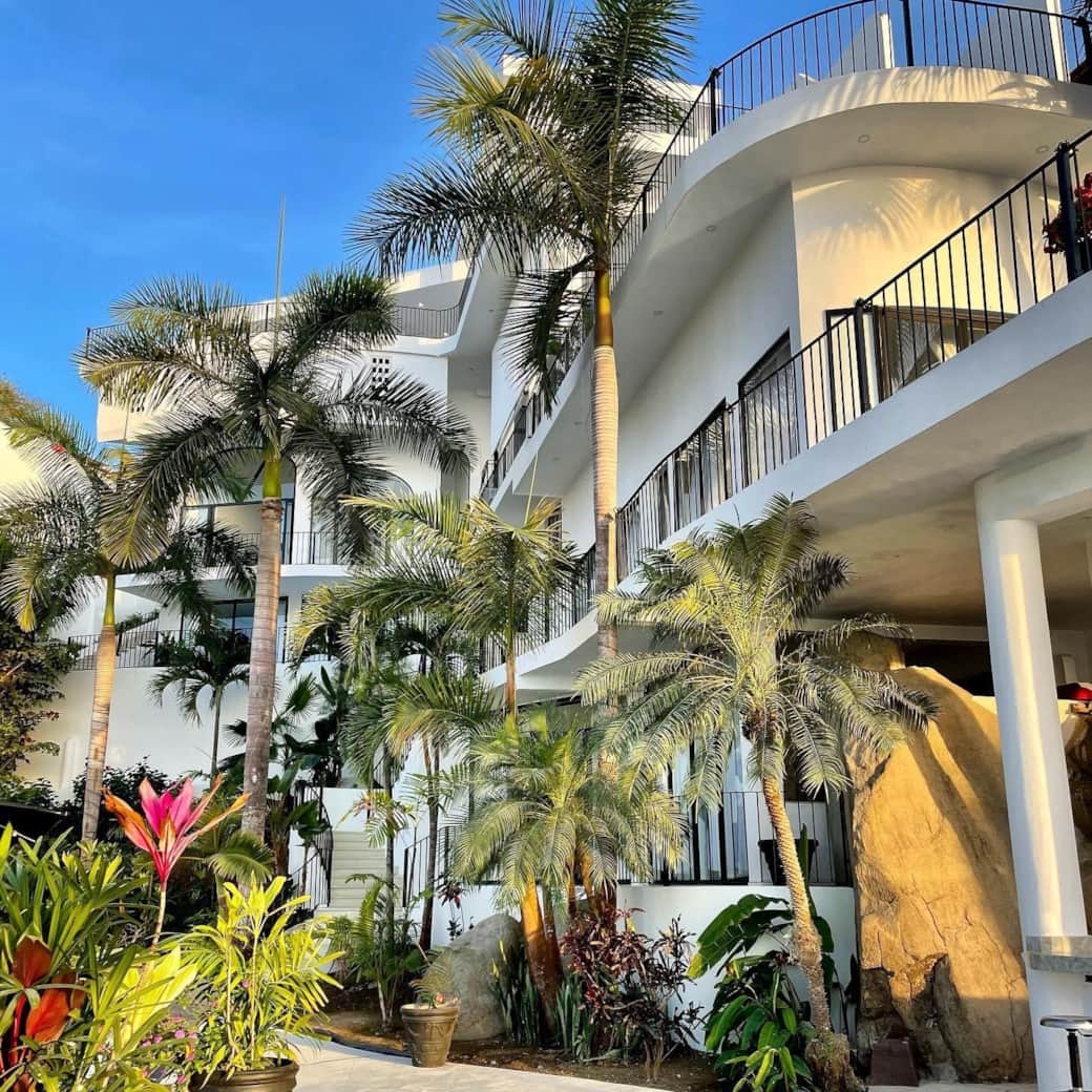 Looking at the house from pool deck