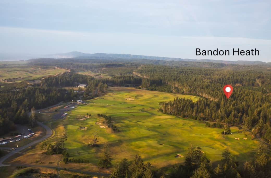 Aerial of Bandon Heath location