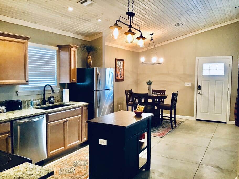 Open kitchen, dining, living area Open kitchen, dining, living area