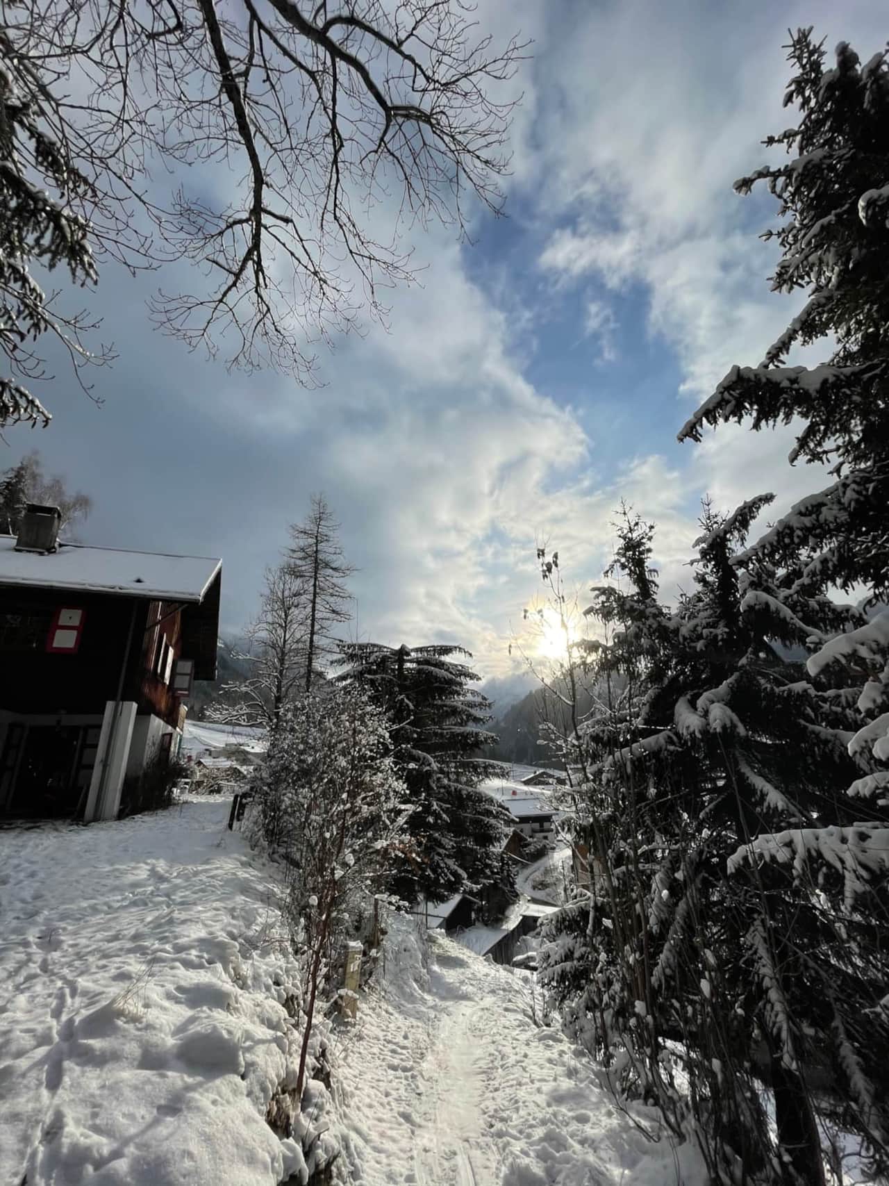 Arrivée au chalet