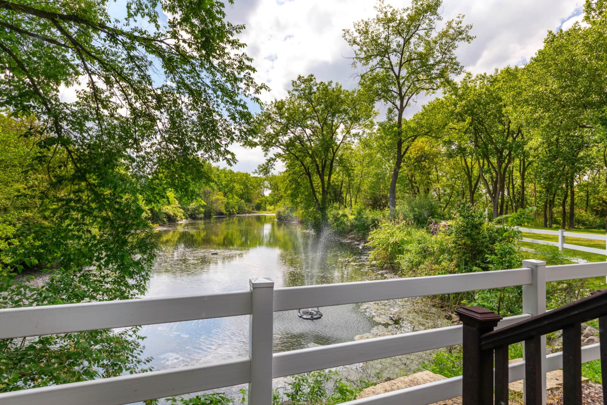 Pond behind house