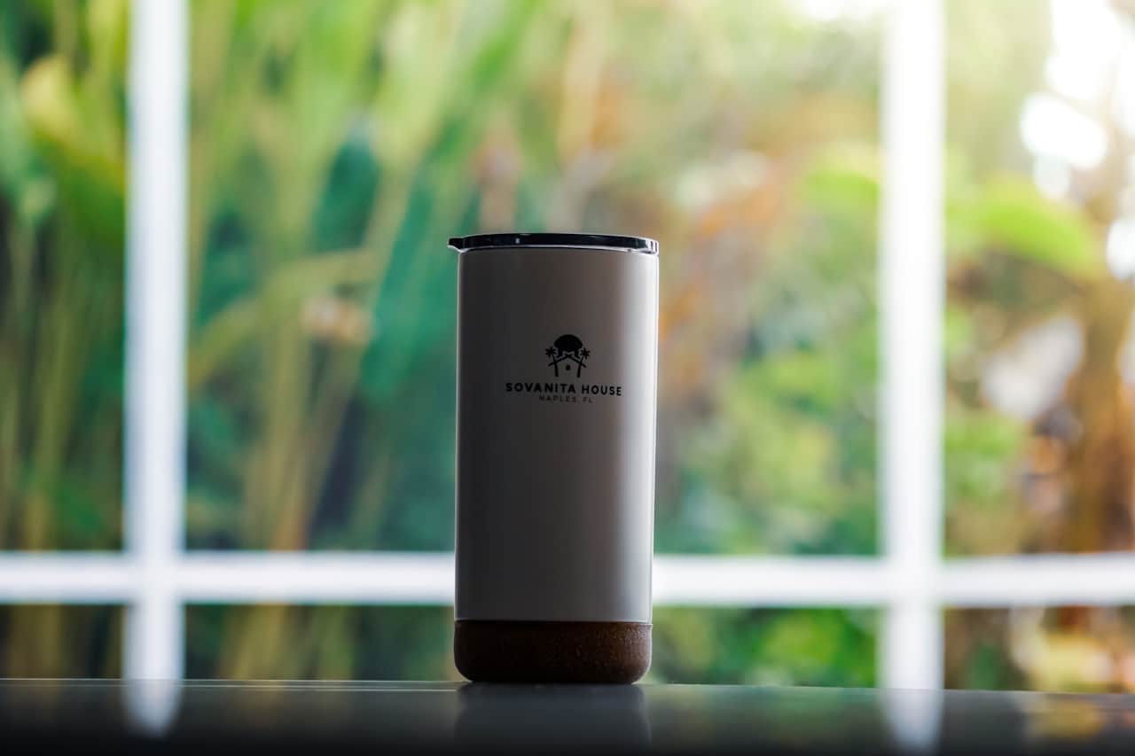 Grab your Sovanita House tumbler on the way to the beach.
