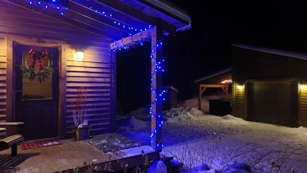 Entrée extérieure et spa
