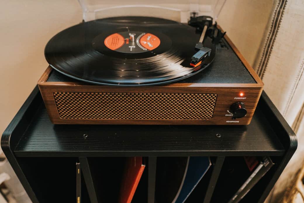 Choose a record, drop the needle, and enjoy a slower pace of cabin life.