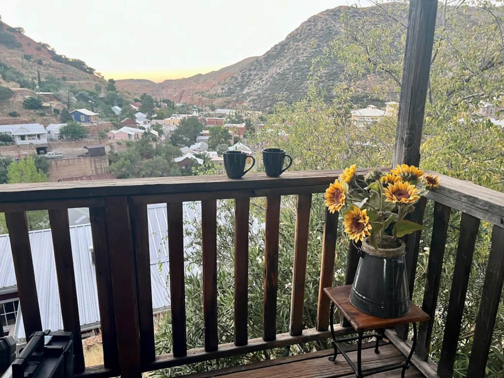 What we love? Sharing a coffee on the front porch in the morning while the town wakes up. 
