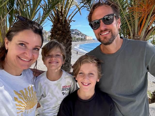 Frank, Laura, Mateo and Noah at Finca Bohemia