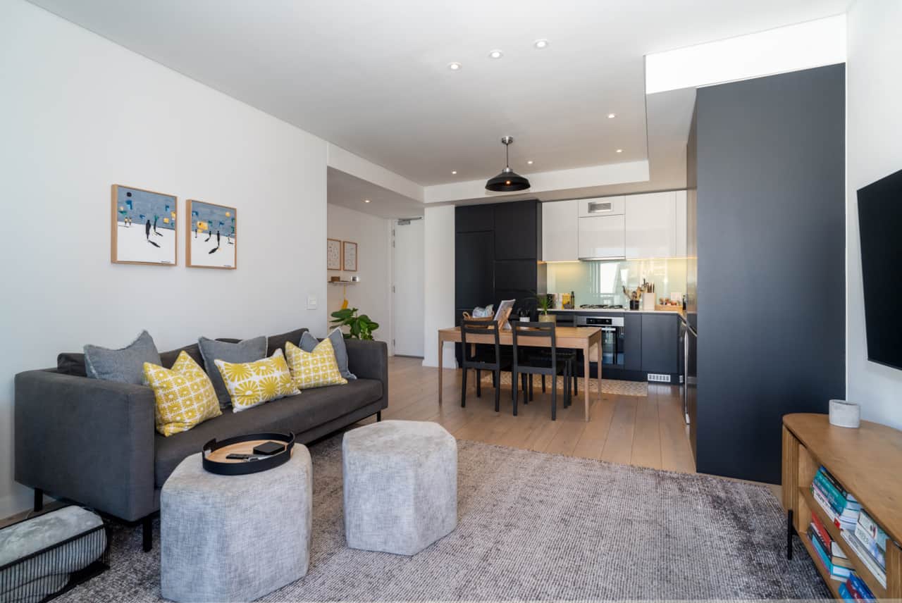 Spacious living area with super fast internet and smart TV