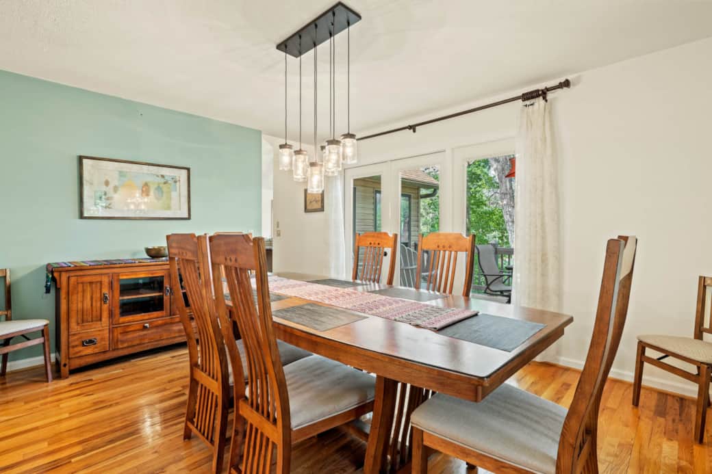 Dining Area with French Door Access to Outdoor Deck Dining Area with French Door Access to Outdoor Deck