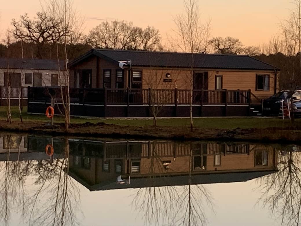 Lodge at dusk