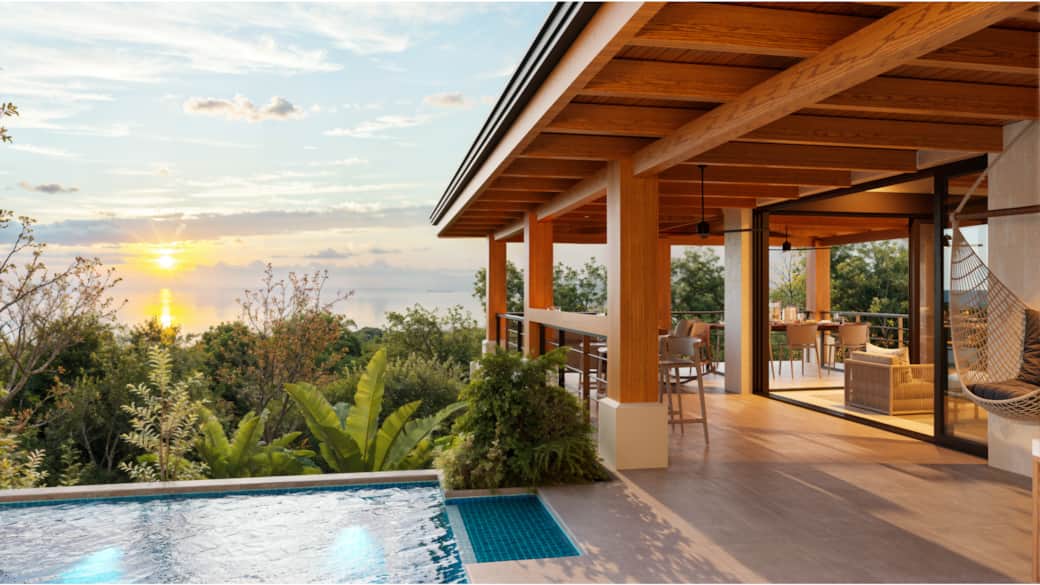 Exterior terrace-pool