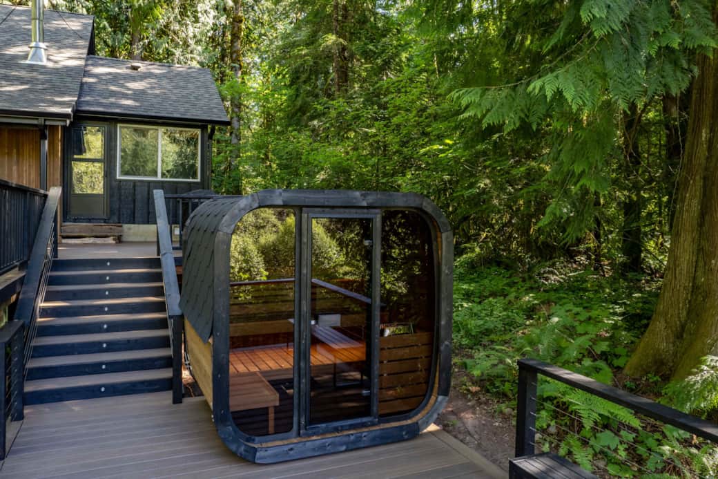 Glass-Front Cube Sauna