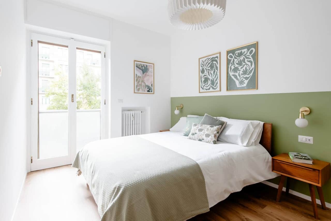 Master bedroom, carefully curated amenities, including a cozy bed with luxurious linen for great comfort, with a view!