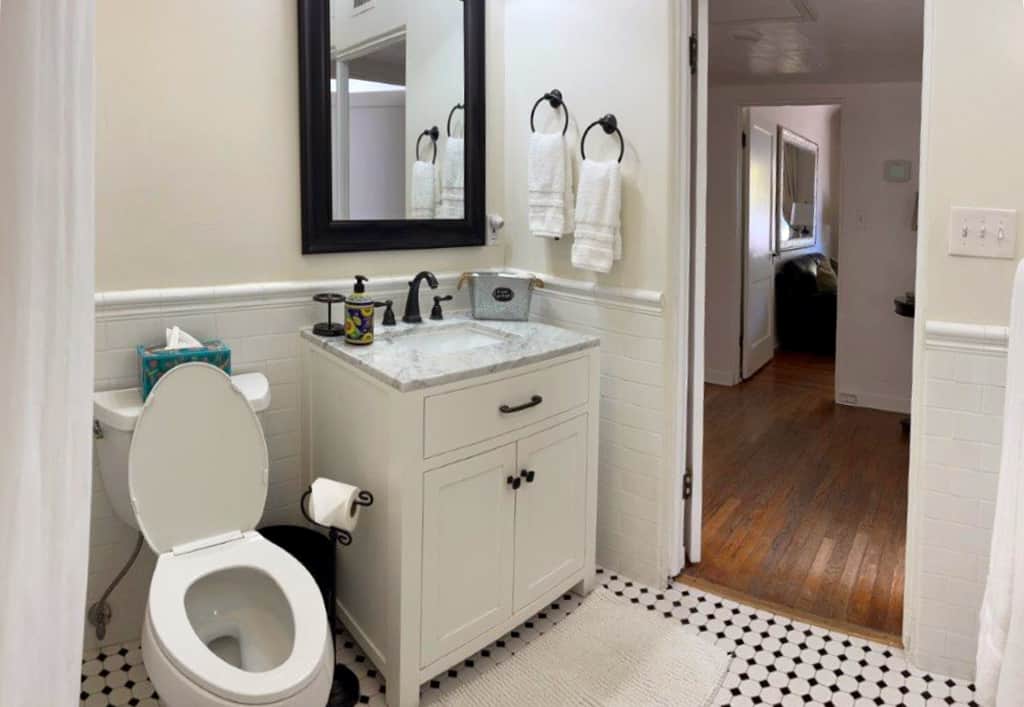 One of two restrooms