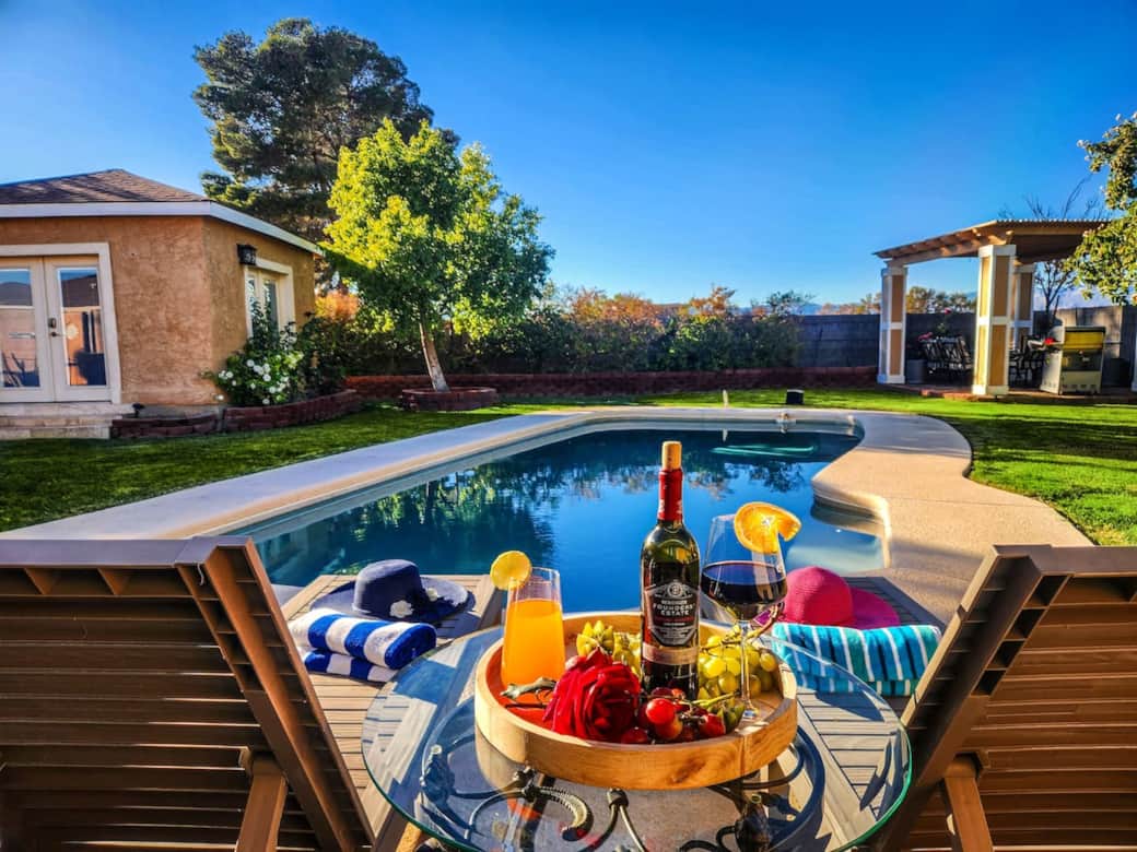 Trending Luxury Villa with Resort Style Backyard. Design to meet and exceed your vacation needs. Amazing Pool and Amazing Views