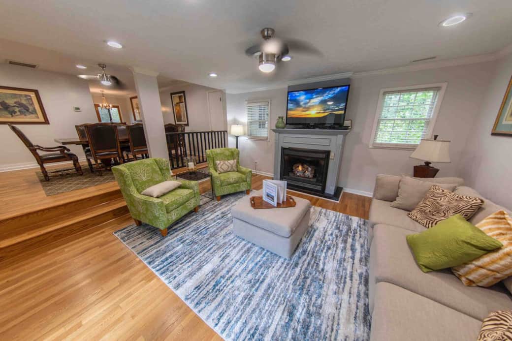 Main house entry level living room