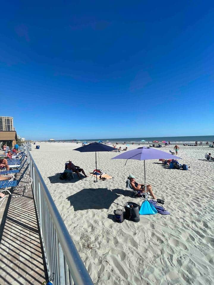 Beach view from Ocean Annies