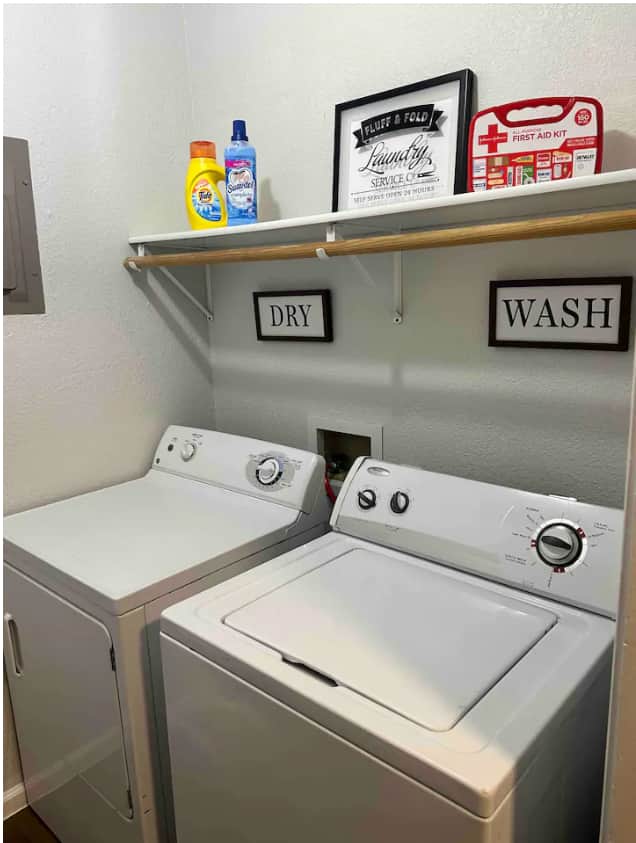 washer and dryer and detergent for short or long stays