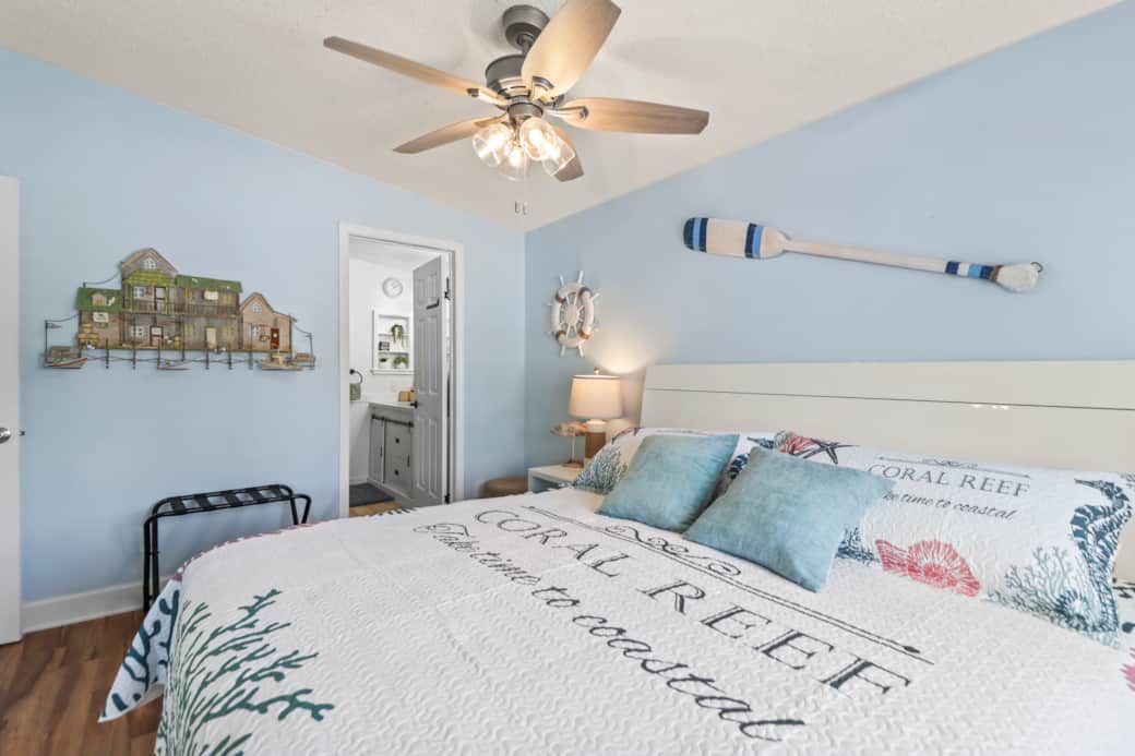 Master bedroom featuring a king-size bed with a JW Marriott mattress16
