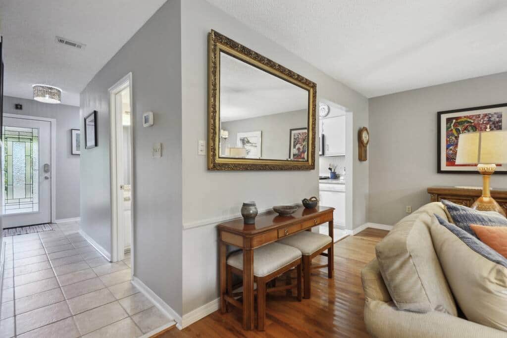 Entrance into the living and dining room