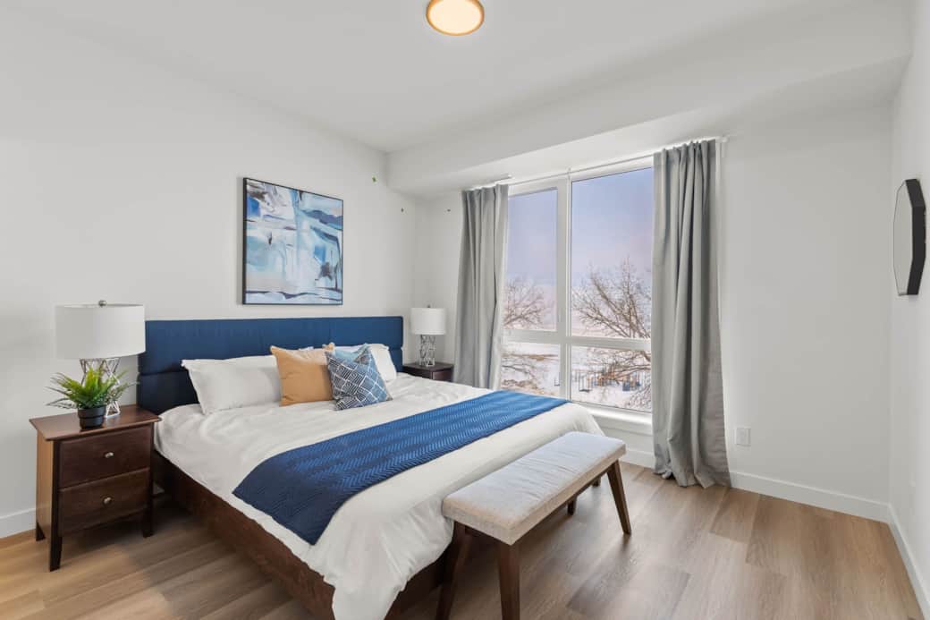 Big bed...even bigger window Big bed...even bigger window