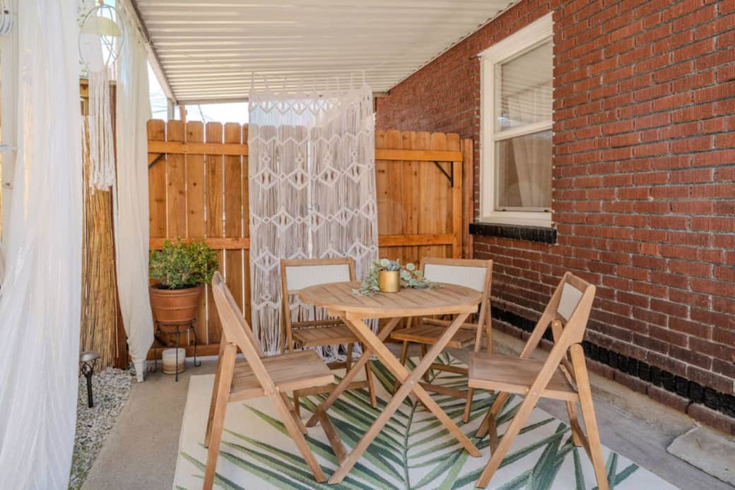 Outdoor dining area