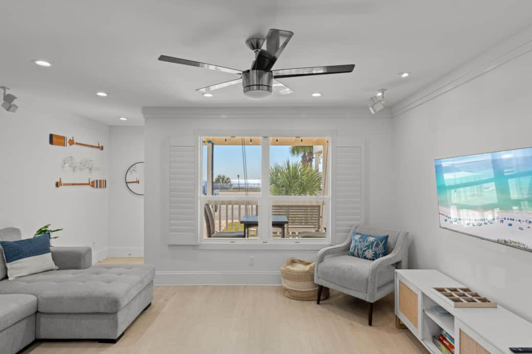 Open concept living room space