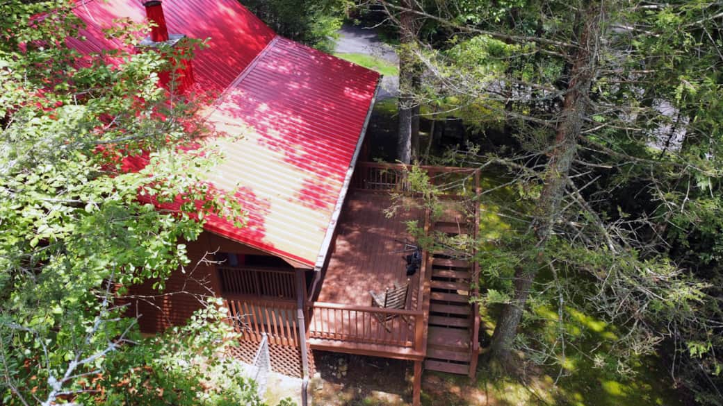 Arial view of deck
