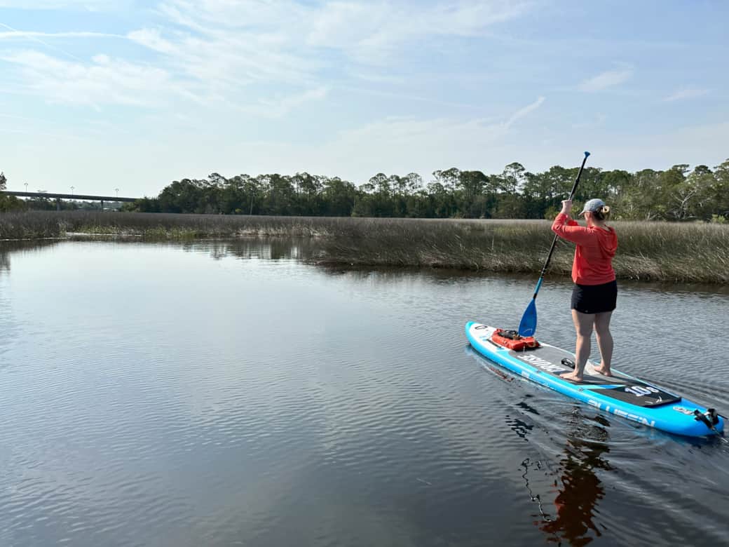 Stand Up Paddleboarding in the creeks.